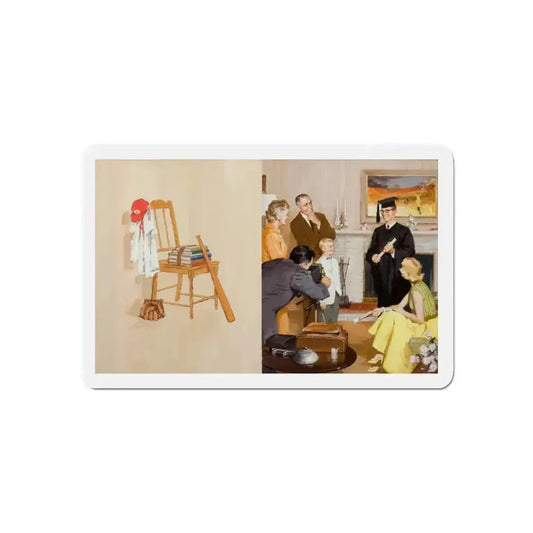 Graduation (Magazine Illustration) Refrigerator Magnet 6 Inch Die-Cut - The Sticker Space