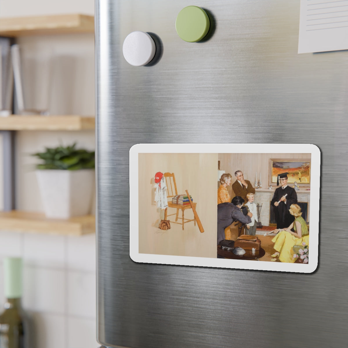 Graduation (Magazine Illustration) Refrigerator Magnet