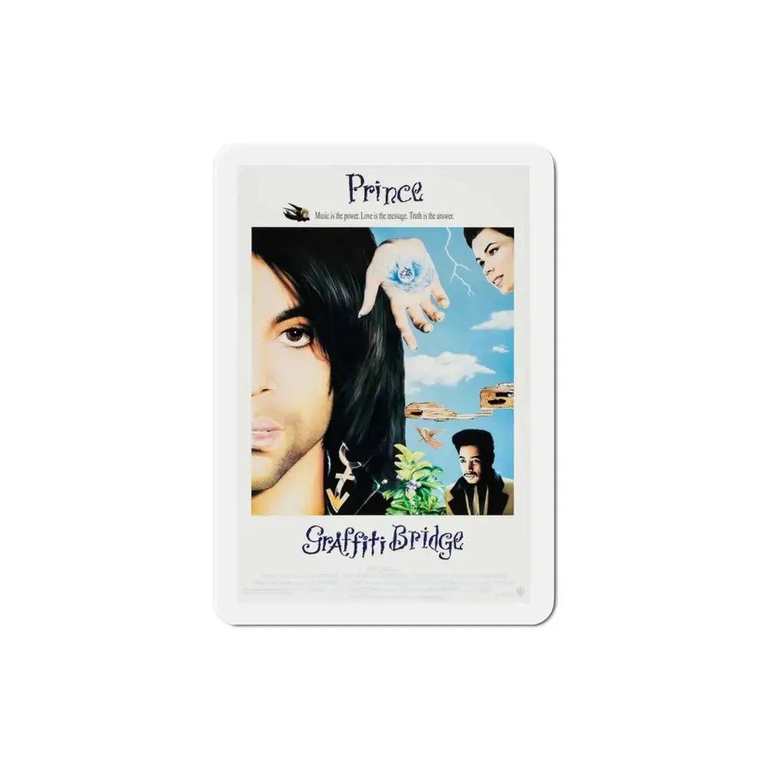 Graffiti Bridge 1990 Movie Poster Refrigerator Magnet - The Sticker Space