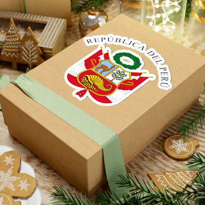 Gran Sello de la República del Perú variante (Peru) (Coat of Arms) STICKER Vinyl Kiss-Cut Decal - The Sticker Space