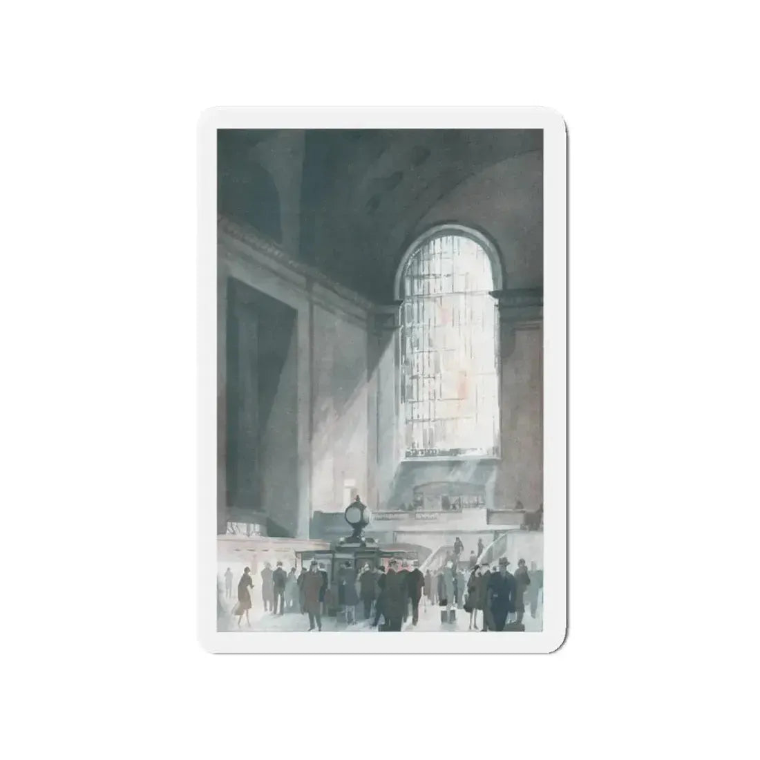 Grand Central, McCall's magazine, February 1930 (Magazine Illustration) Refrigerator Magnet 4 Inch Die-Cut - The Sticker Space