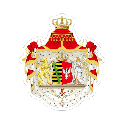 Grand Coat of Arms of Duchy of Warsaw (Poland) (Coat of Arms) STICKER Vinyl Kiss-Cut Decal 4 Inch White - The Sticker Space