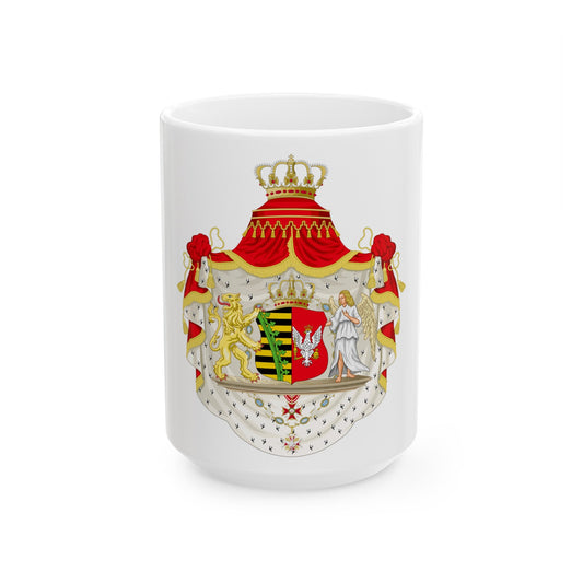 Grand Coat of Arms of Duchy of Warsaw - White Coffee Mug-15oz-The Sticker Space