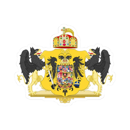 Grand Coat of Arms of Francis II Holy Roman Emperor 1804-1806 (Austria) (Coat of Arms) STICKER Vinyl Kiss-Cut Decal 2 Inch White - The Sticker Space