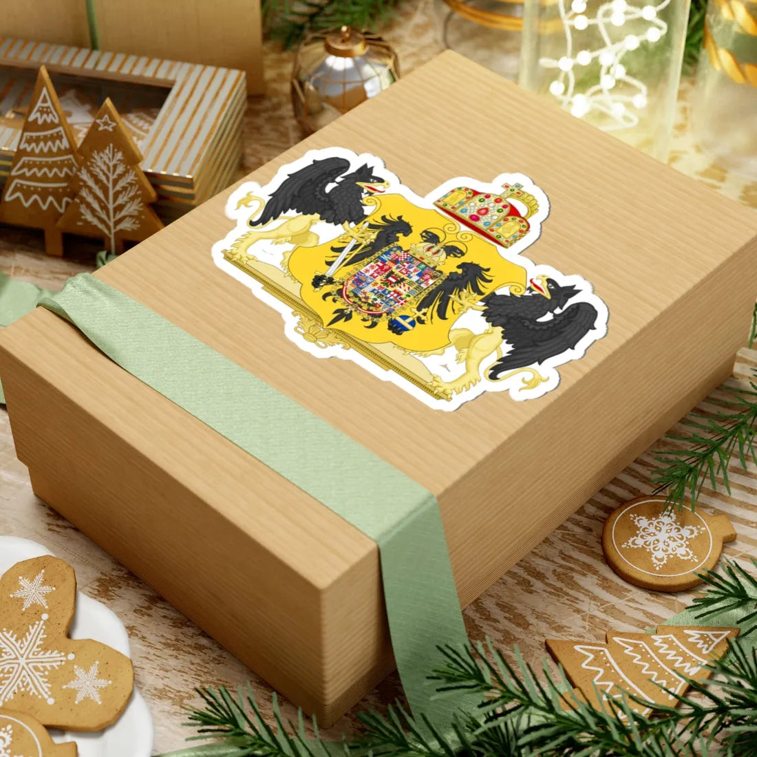 Grand Coat of Arms of Francis II Holy Roman Emperor 1804-1806 (Austria) (Coat of Arms) STICKER Vinyl Kiss-Cut Decal - The Sticker Space