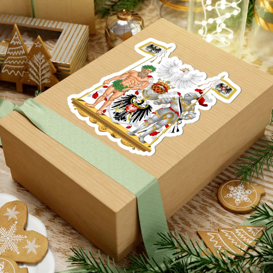 Grand Coat of Arms of Grand Duchy of Poznań (Poland) (Coat of Arms) STICKER Vinyl Kiss-Cut Decal - The Sticker Space