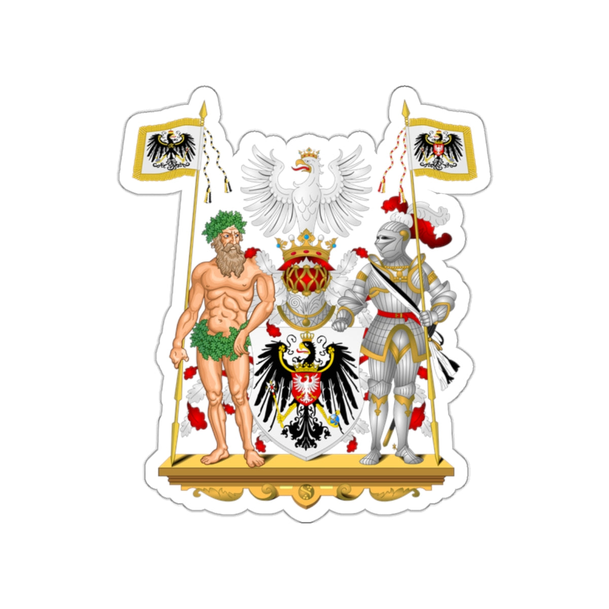 Grand Coat of Arms of Grand Duchy of Poznań STICKER Vinyl Die-Cut Decal-White-The Sticker Space