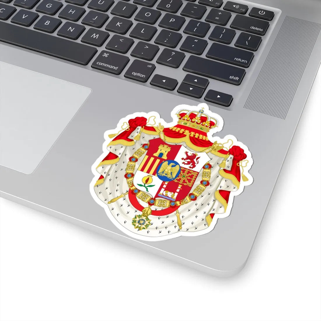 Grand Coat of Arms of Joseph Bonaparte as King of Spain (Spain) (Coat of Arms) STICKER Vinyl Kiss-Cut Decal - The Sticker Space