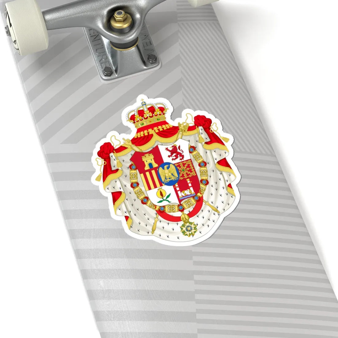 Grand Coat of Arms of Joseph Bonaparte as King of Spain (Spain) (Coat of Arms) STICKER Vinyl Kiss-Cut Decal - The Sticker Space