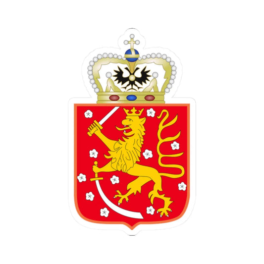 Grand Duchy of Finland Arms (Russia) (Coat of Arms) STICKER Vinyl Kiss-Cut Decal 2 Inch White - The Sticker Space