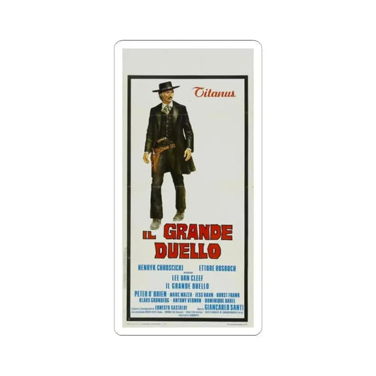 GRAND DUEL 1972 Movie Poster - STICKER Vinyl Kiss-Cut Decal 2 Inch White - The Sticker Space