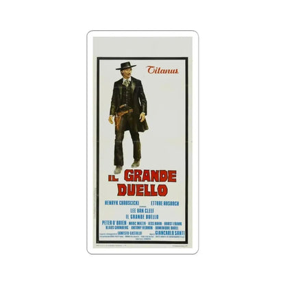 GRAND DUEL 1972 Movie Poster - STICKER Vinyl Kiss-Cut Decal 3 Inch White - The Sticker Space