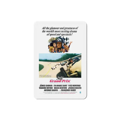 Grand Prix 1966 Movie Poster Refrigerator Magnet 2 Inch - The Sticker Space