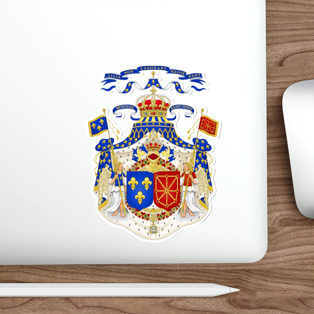 Grand Royal Coat of Arms of France & Navarre STICKER Vinyl Die-Cut Decal-The Sticker Space