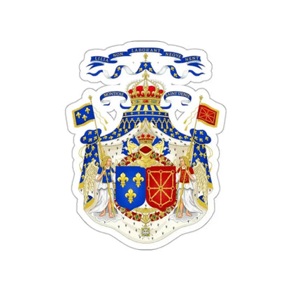 Grand Royal Coat of Arms of France & Navarre STICKER Vinyl Die-Cut Decal - The Sticker Space