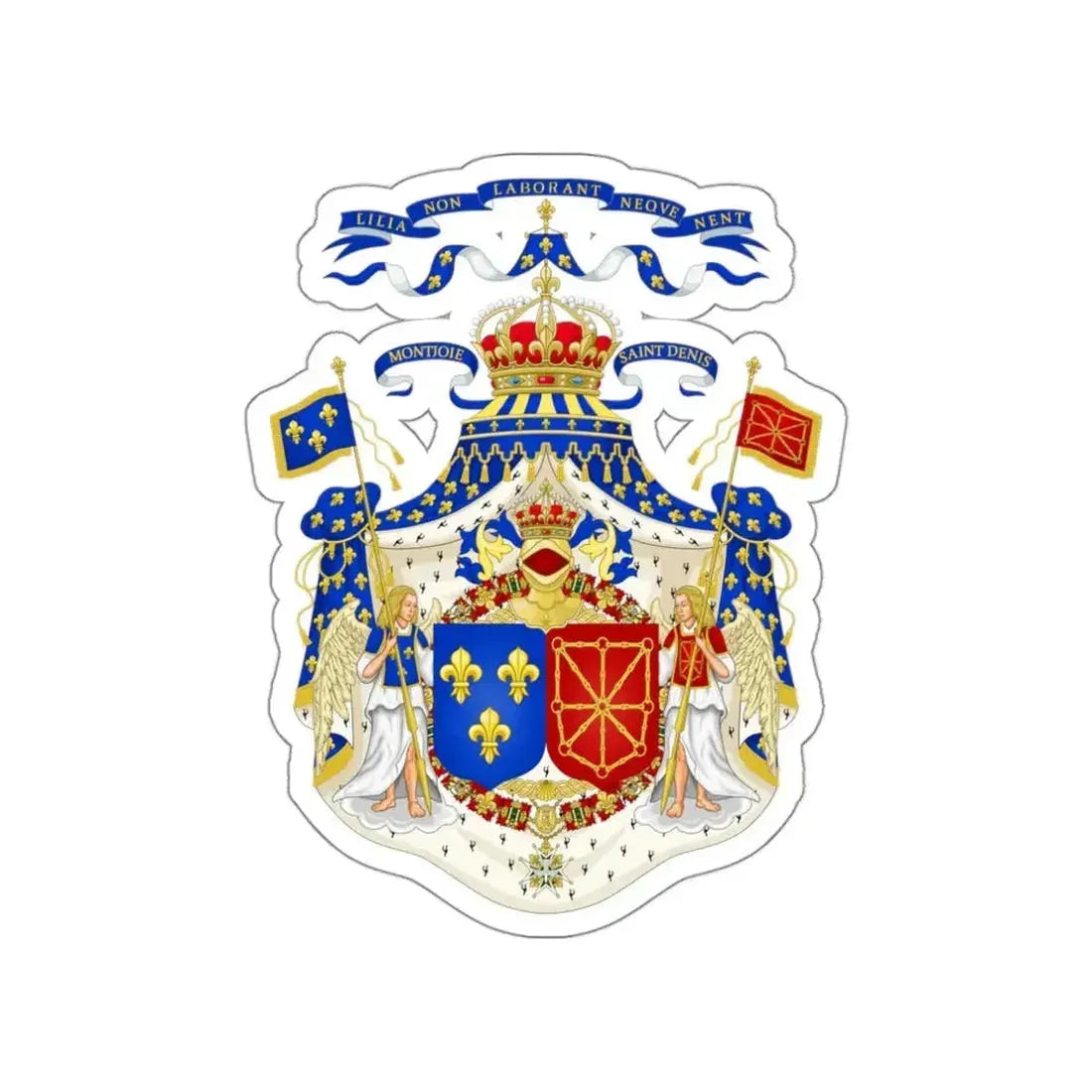 Grand Royal Coat of Arms of France & Navarre STICKER Vinyl Die-Cut Decal - The Sticker Space