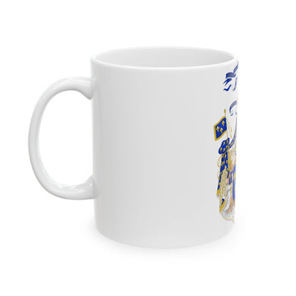 Grand Royal Coat of Arms of France & Navarre - White Coffee Mug-The Sticker Space