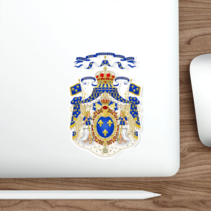 Grand Royal Coat of Arms of France STICKER Vinyl Die-Cut Decal-The Sticker Space