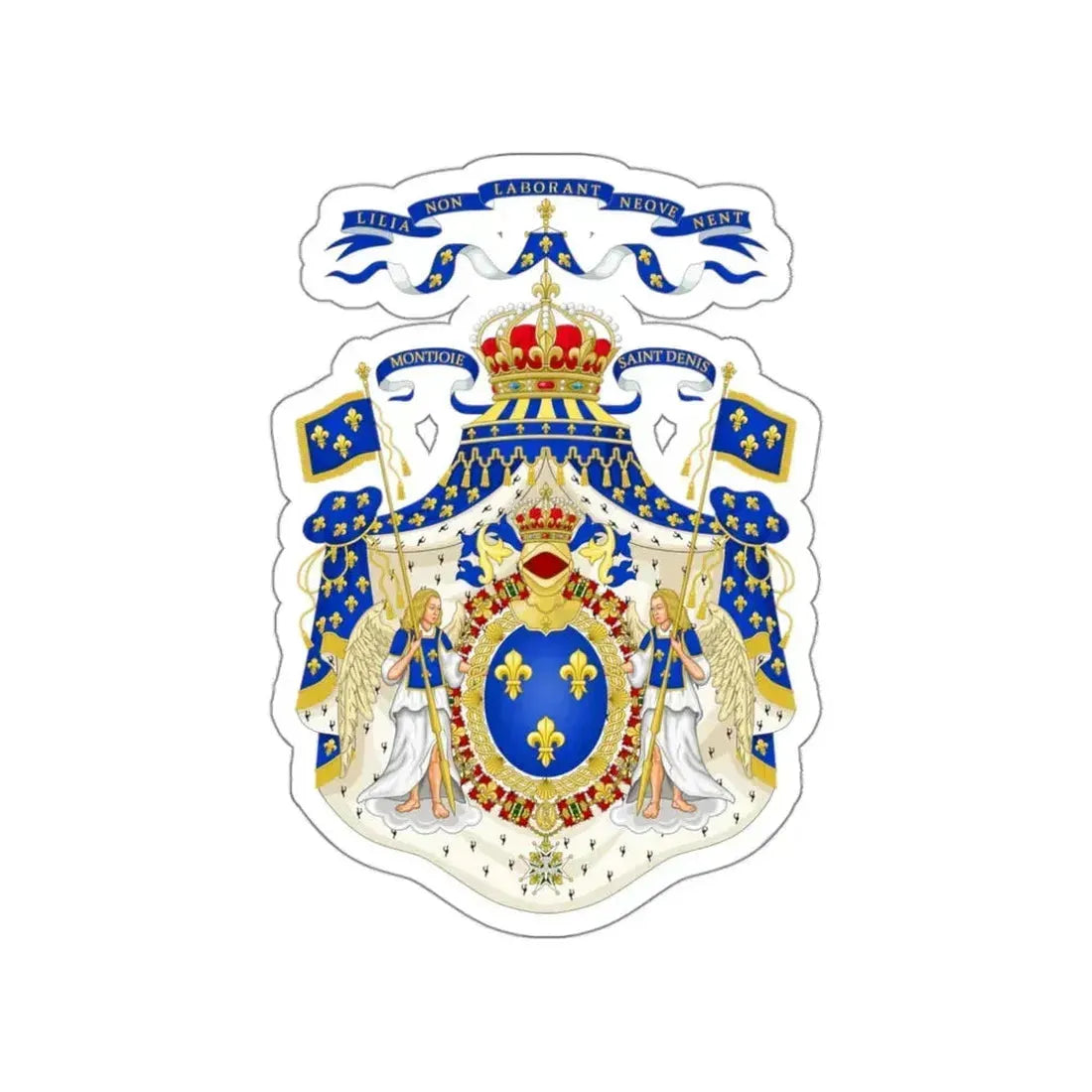Grand Royal Coat of Arms of France STICKER Vinyl Die-Cut Decal 3 Inch - The Sticker Space