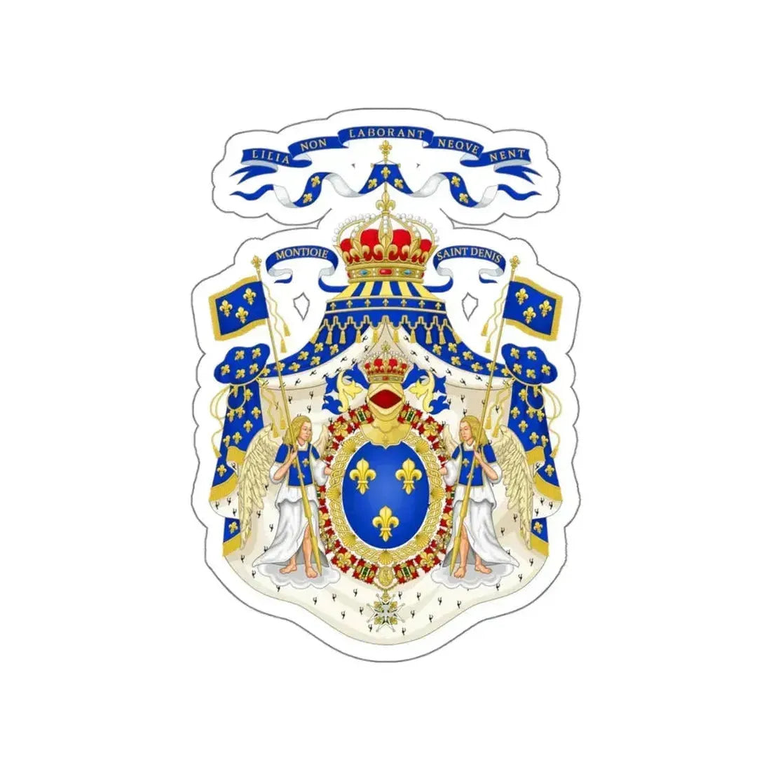 Grand Royal Coat of Arms of France STICKER Vinyl Die-Cut Decal 4 Inch - The Sticker Space