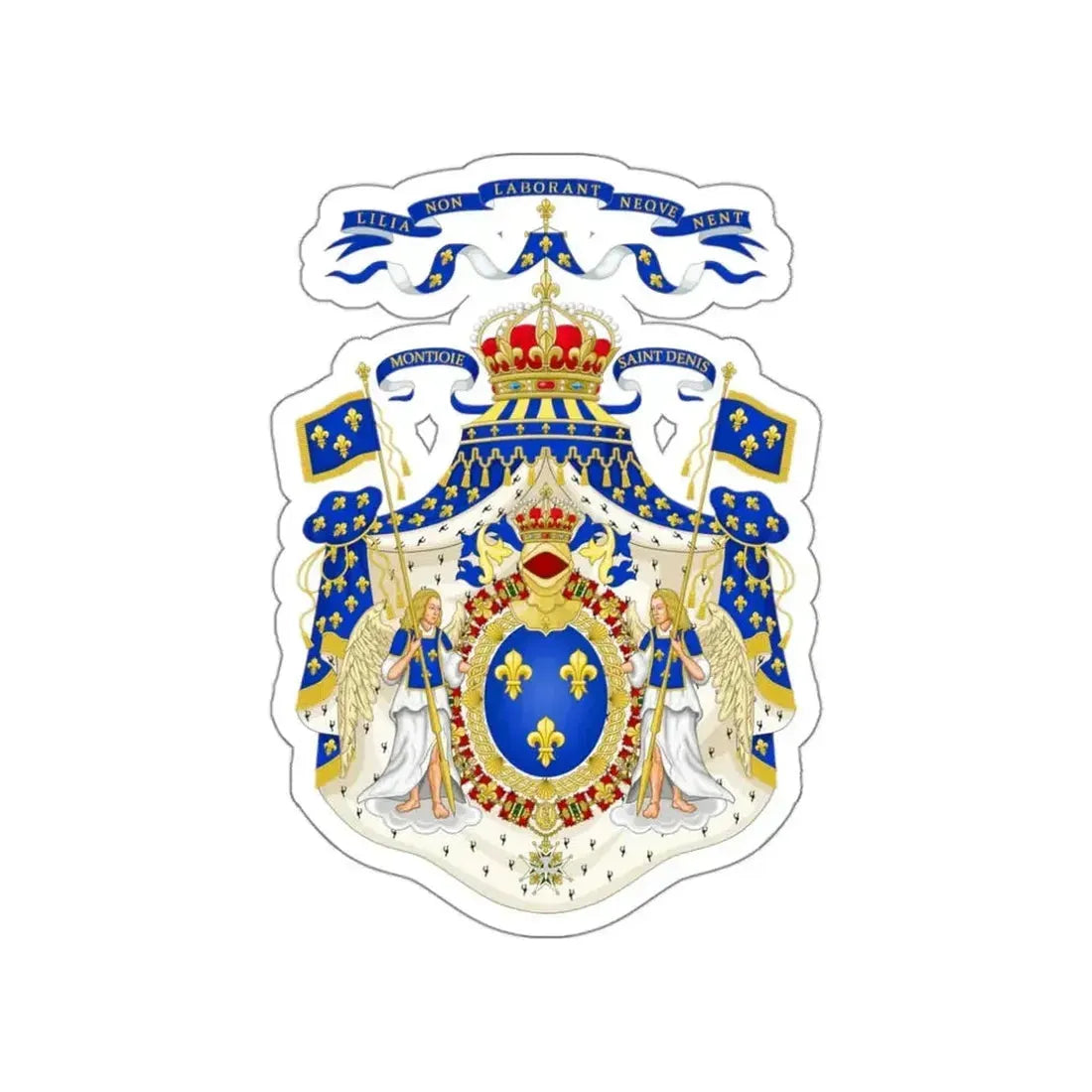Grand Royal Coat of Arms of France STICKER Vinyl Die-Cut Decal - The Sticker Space