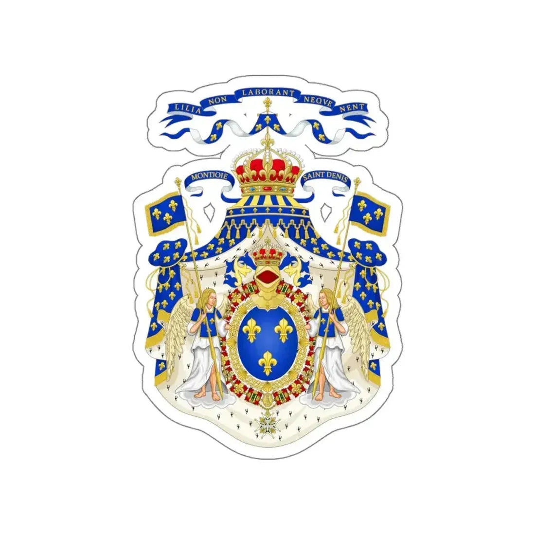 Grand Royal Coat of Arms of France STICKER Vinyl Die-Cut Decal - The Sticker Space