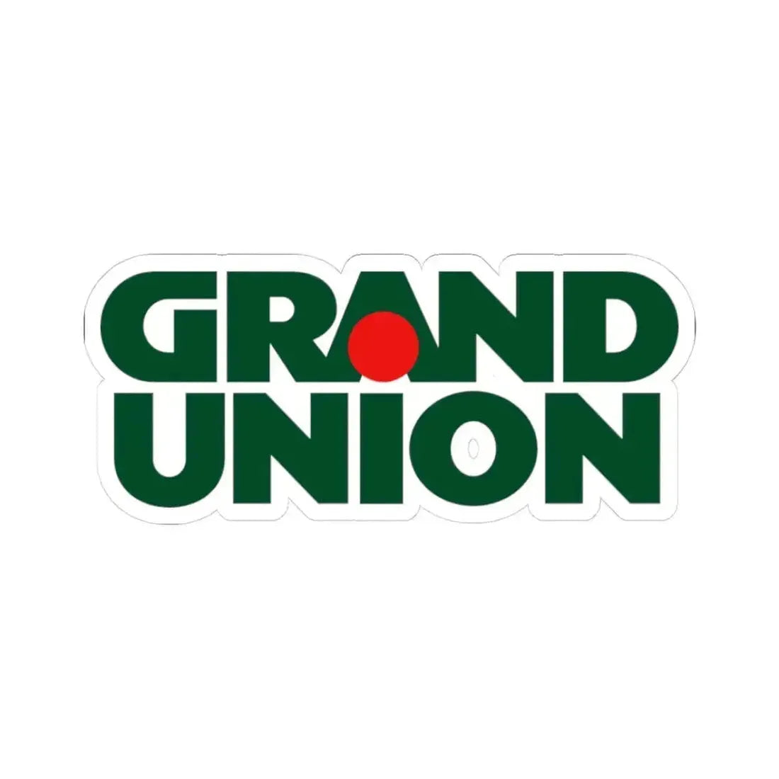 Grand Union Supermarkets Inc. (Logo) STICKER Vinyl Kiss-Cut Decal 3 Inch White - The Sticker Space