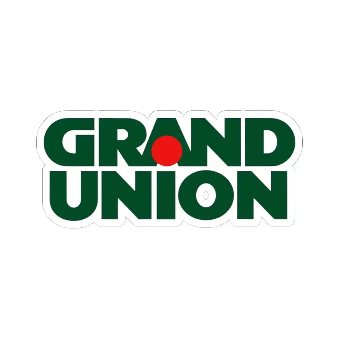 Grand Union Supermarkets Inc. (Logo) STICKER Vinyl Kiss-Cut Decal 4 Inch White - The Sticker Space