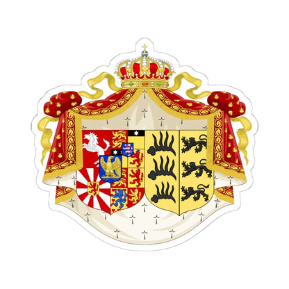 Grandes Armes Catherine de Wurtemberg2 (Germany) (Coat of Arms) STICKER Vinyl Kiss-Cut Decal - The Sticker Space