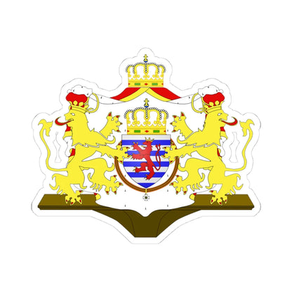 Grandes armes Luxembourg (Luxembourg) (Coat of Arms) STICKER Vinyl Kiss-Cut Decal 4 Inch White - The Sticker Space