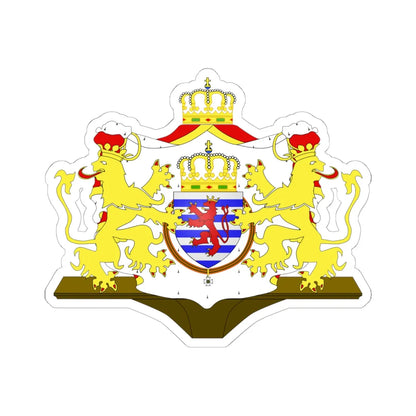 Grandes armes Luxembourg (Luxembourg) (Coat of Arms) STICKER Vinyl Kiss-Cut Decal 6 Inch White - The Sticker Space