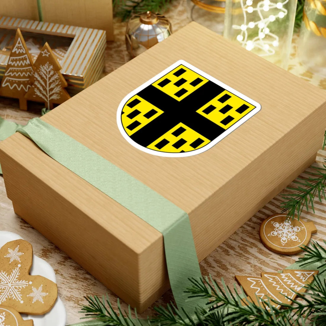 Grandfontaine-blazon (Switzerland) (Coat of Arms) STICKER Vinyl Kiss-Cut Decal - The Sticker Space