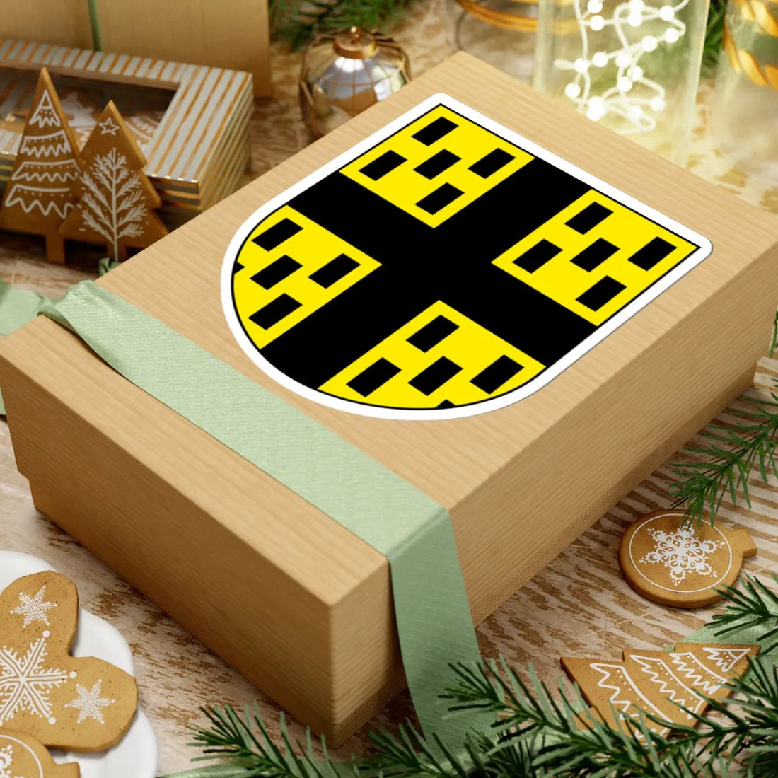 Grandfontaine-blazon (Switzerland) (Coat of Arms) STICKER Vinyl Kiss-Cut Decal - The Sticker Space