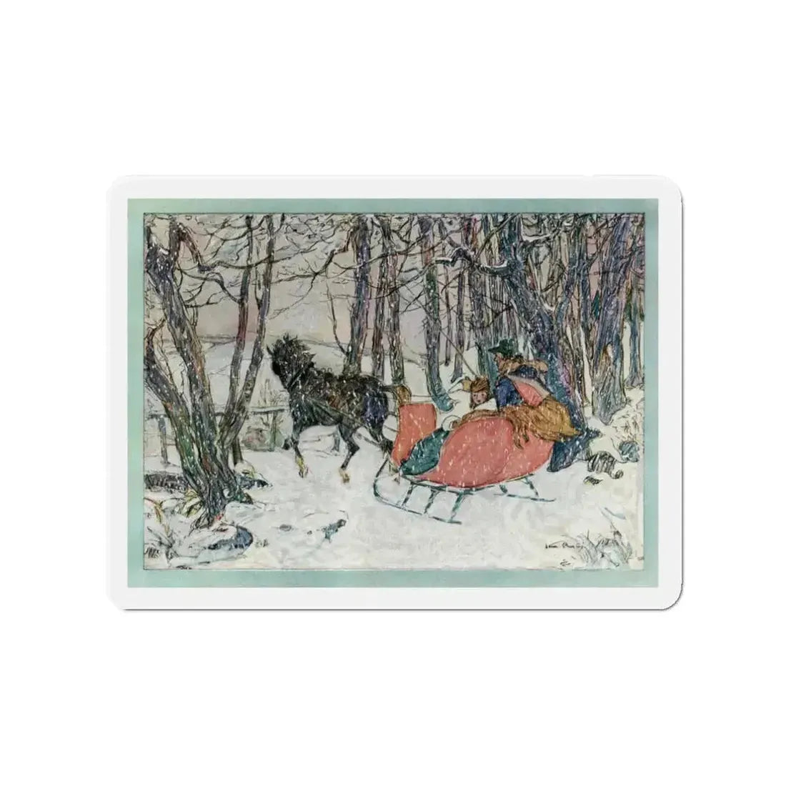 Grandmothers Then and Now (2), Ladies' Home Journal, September 1927 (Magazine Illustration) Refrigerator Magnet - The Sticker Space