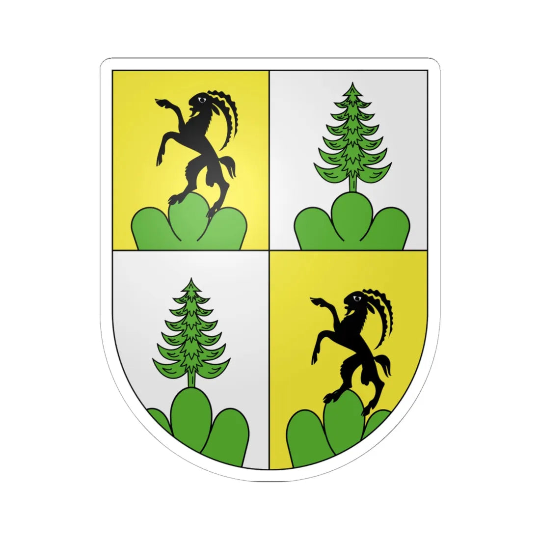 Granges-coat of arms (Switzerland) (Coat of Arms) STICKER Vinyl Kiss-Cut Decal - The Sticker Space