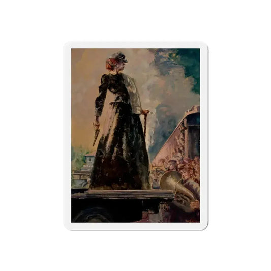 Granny Git Your Gun, Collier's Weekly story illustration, September 11, 1943 (Magazine Illustration) Refrigerator Magnet 6 Inch Die-Cut - The Sticker Space