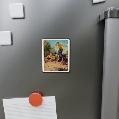 Granny's Playing Marbles (Magazine Illustration) Refrigerator Magnet