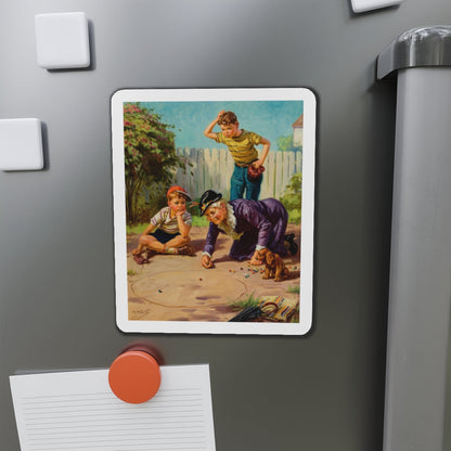 Granny's Playing Marbles (Magazine Illustration) Refrigerator Magnet