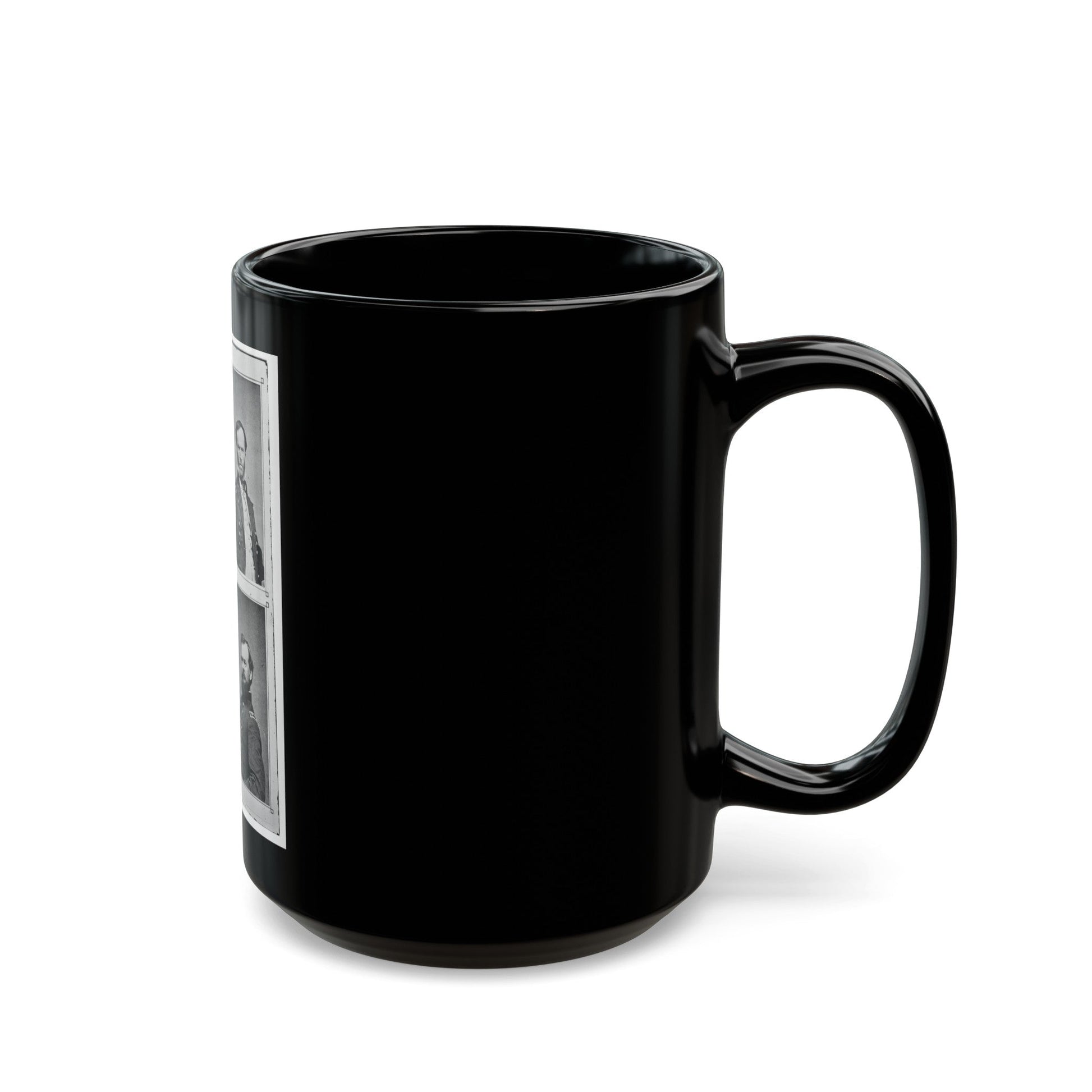 Grant, Sherman, Thomas, And Mcpherson (U.S. Civil War) Black Coffee Mug-The Sticker Space