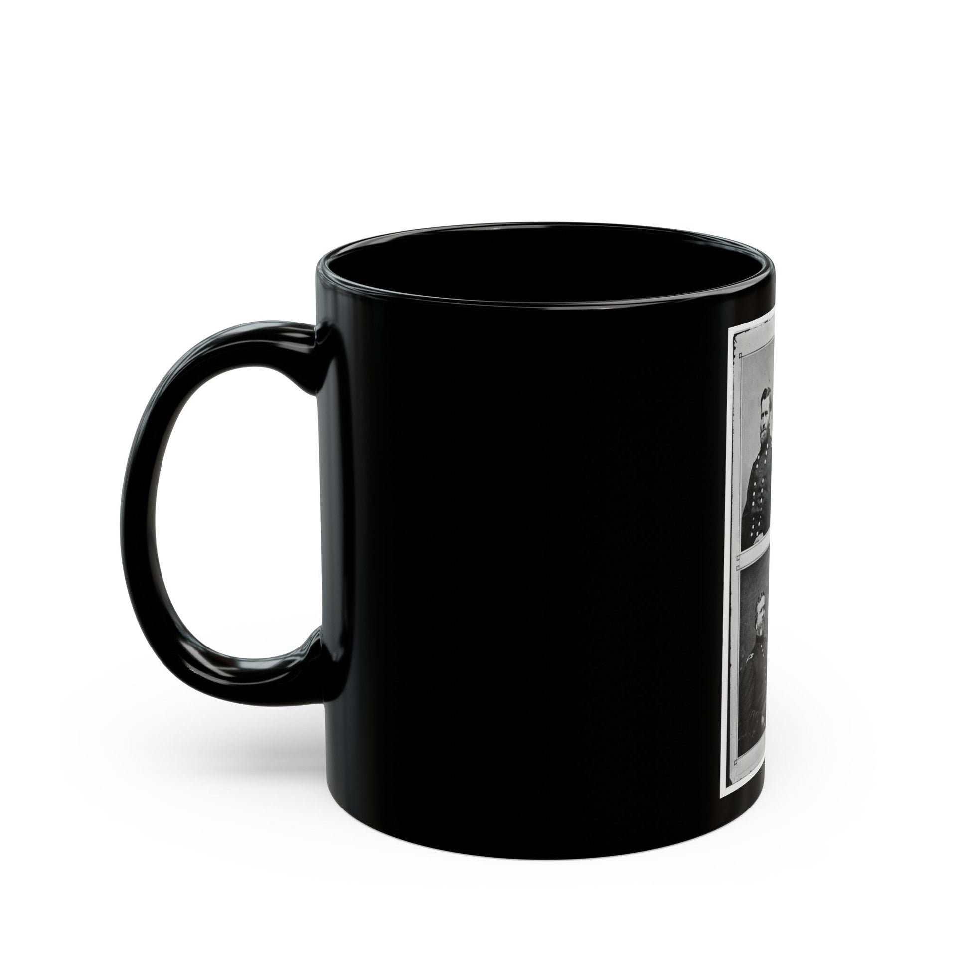 Grant, Sherman, Thomas, And Mcpherson (U.S. Civil War) Black Coffee Mug-The Sticker Space