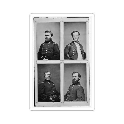 Grant, Sherman, Thomas, and Mcpherson (U.S. Civil War) STICKER Vinyl Kiss-Cut Decal 3 Inch White - The Sticker Space