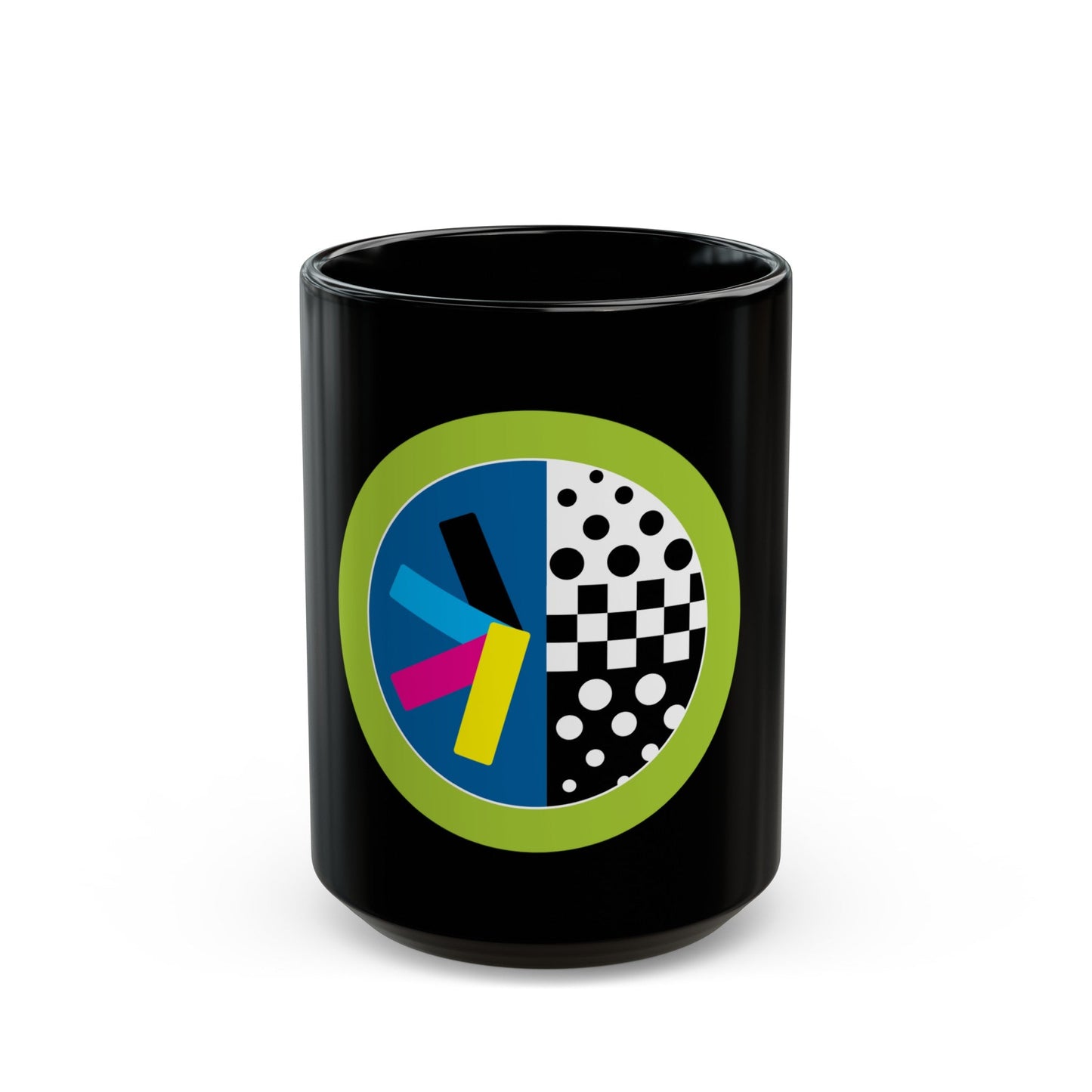 Graphic Arts (Boy Scout Merit Badge) Black Coffee Mug-15oz-The Sticker Space