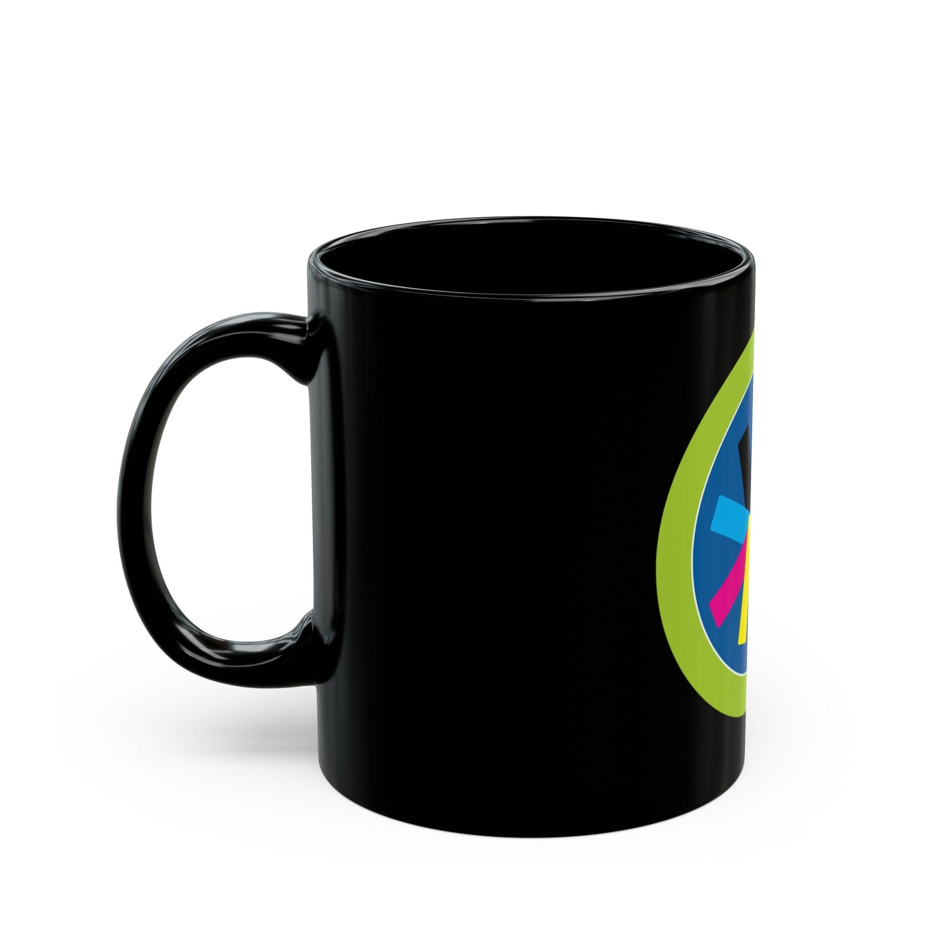 Graphic Arts (Boy Scout Merit Badge) Black Coffee Mug-The Sticker Space