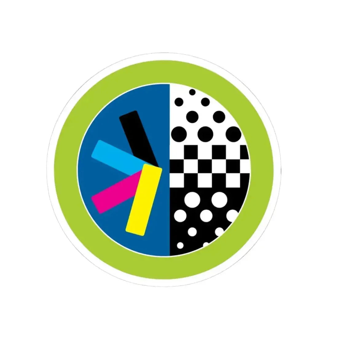 Graphic Arts (Boy Scout Merit Badge) STICKER Vinyl Kiss-Cut Decal 3 Inch White - The Sticker Space