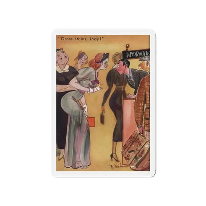 Grass stains, lady, Ballyhoo magazine, October 1937 (Magazine Illustration) Refrigerator Magnet - The Sticker Space