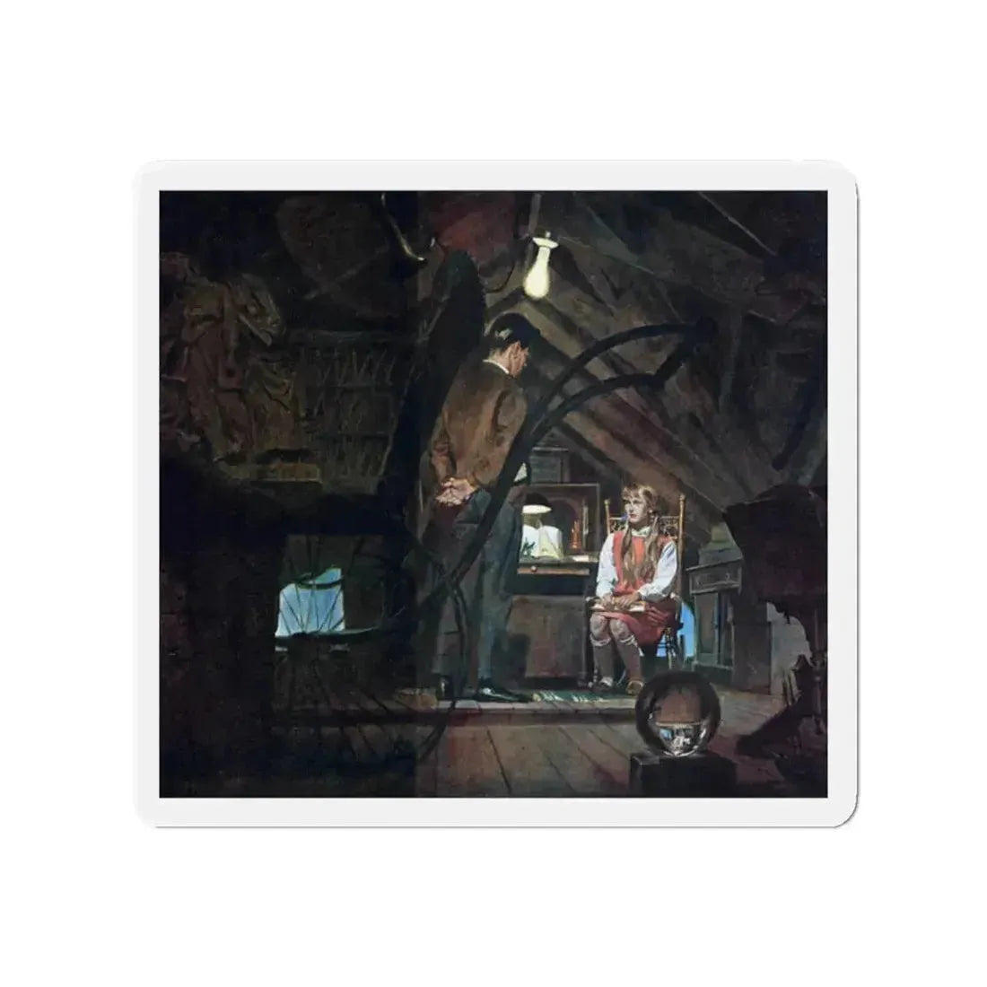 Grasshopper, Redbook, October 1964 (Magazine Illustration) Refrigerator Magnet 2 Inch Die-Cut - The Sticker Space