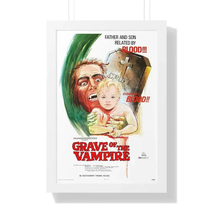 GRAVE OF THE VAMPIRE 1972 - Framed Movie Poster 16″ x 24″ White - The Sticker Space
