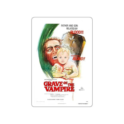 GRAVE OF THE VAMPIRE 1972 Movie Poster STICKER Vinyl Die-Cut Decal 5 Inch - The Sticker Space
