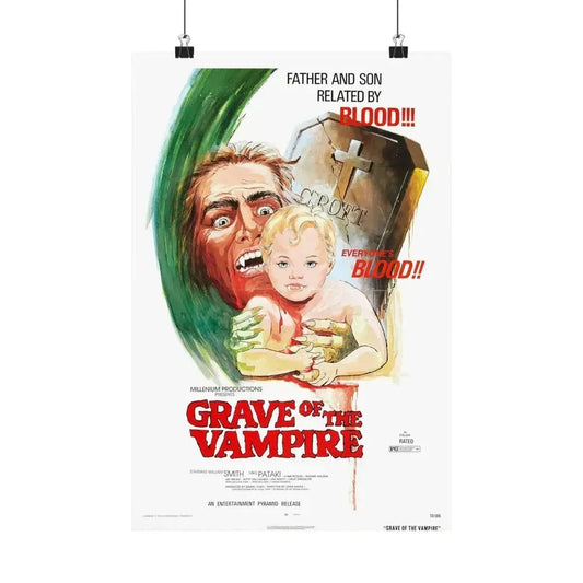 GRAVE OF THE VAMPIRE 1972 - Paper Movie Poster 12″ x 18″ Matte - The Sticker Space