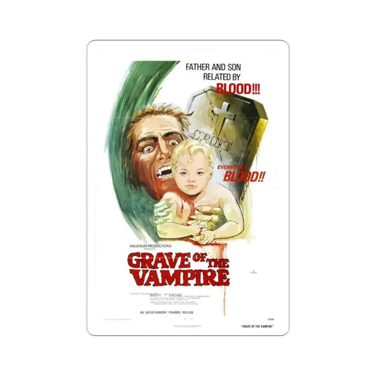 Grave of the Vampire 1974 Movie Poster STICKER Vinyl Die-Cut Decal 2 Inch - The Sticker Space